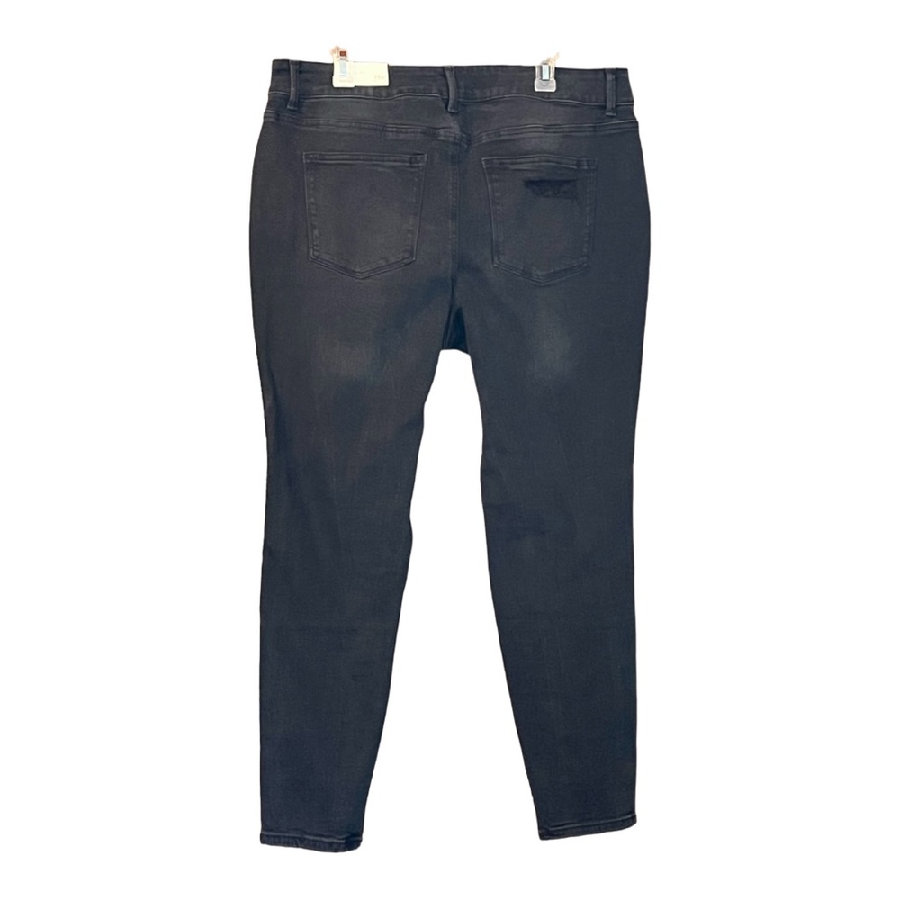 MAURICE'S BLACK DISTRESSED JEGGINGS VINTAGE HIGH RISE RIPPED JEANS SIZE … - Picture 7 of 12